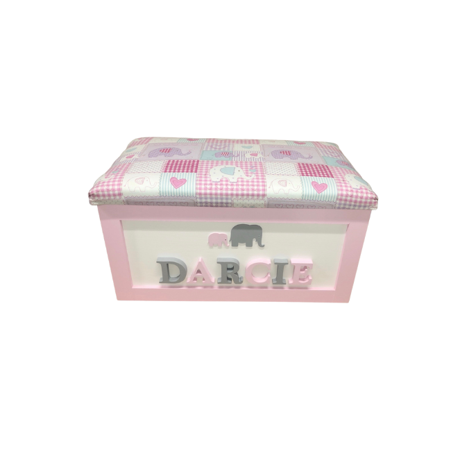 Personalised Children's Toy Box - Elephants