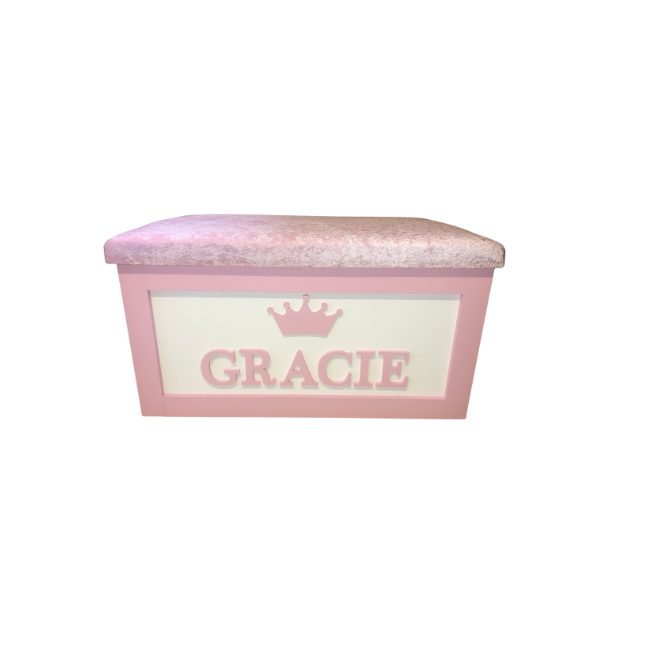 Personalised Children's Toy Box - Crown
