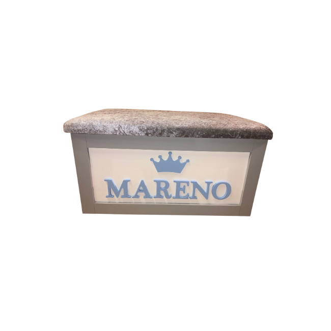 Personalised Children's Toy Box - Crown