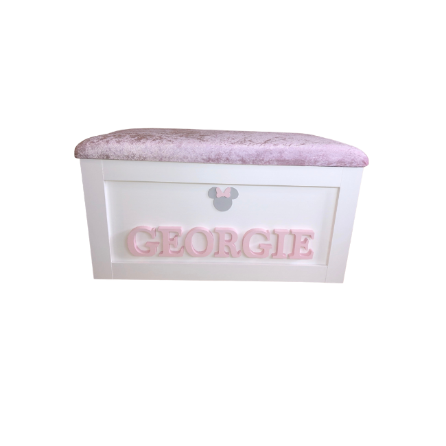 Personalised Children's Toy Box - Minnie Mouse
