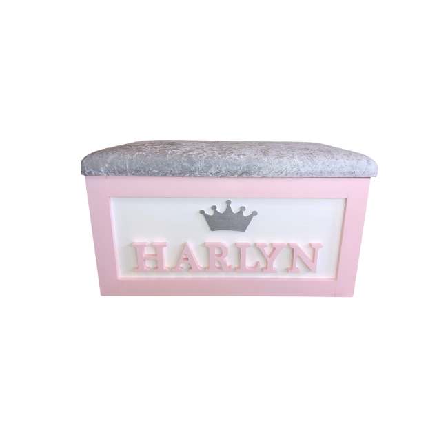 Personalised Children's Toy Box - Crown