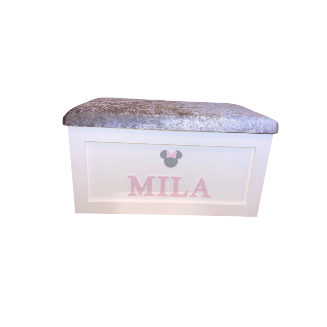 Personalised Children's Toy Box - Minnie Mouse