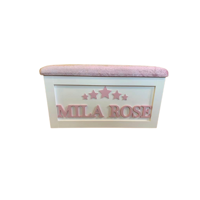 Personalised Children's Toy Box - Stars above name