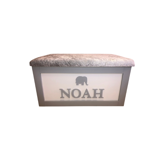 Personalised Children's Toy Box - Elephants