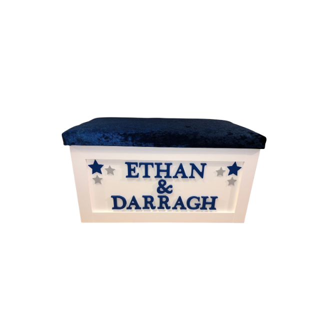 Personalised Children's Sibling Toy Box - Cluster Stars