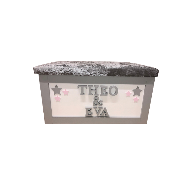 Personalised Children's Sibling Toy Box - Cluster Stars