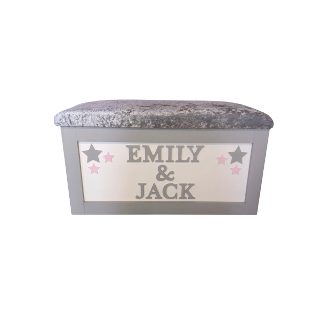 Personalised Children's Sibling Toy Box - Cluster Stars