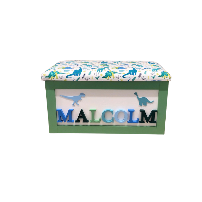 Personalised Children's Toy Box - Dinosaurs