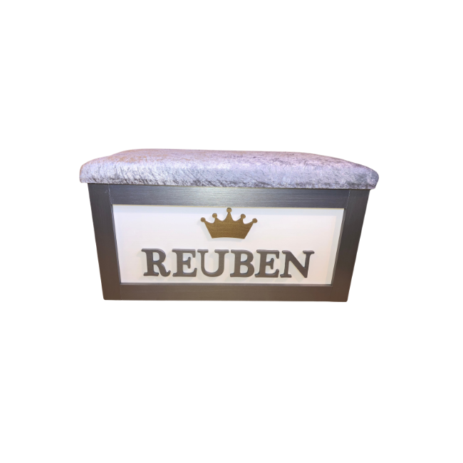 Personalised Children's Toy Box - Crown