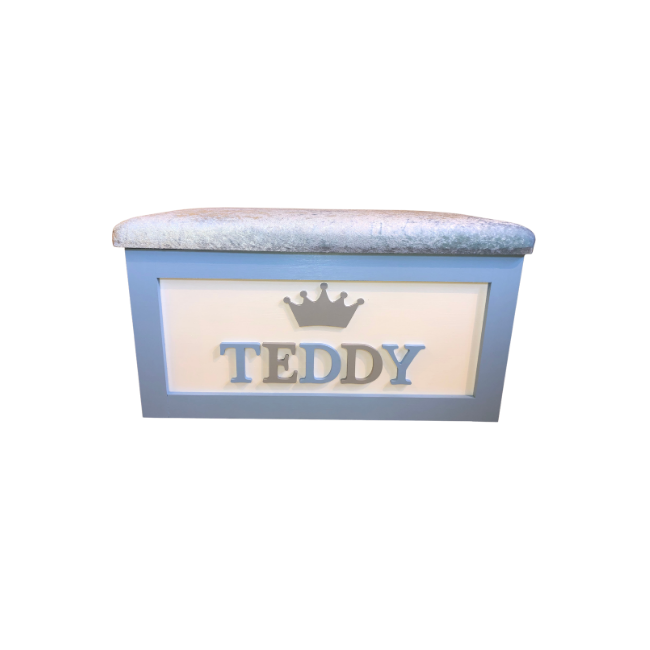Personalised Children's Toy Box - Crown