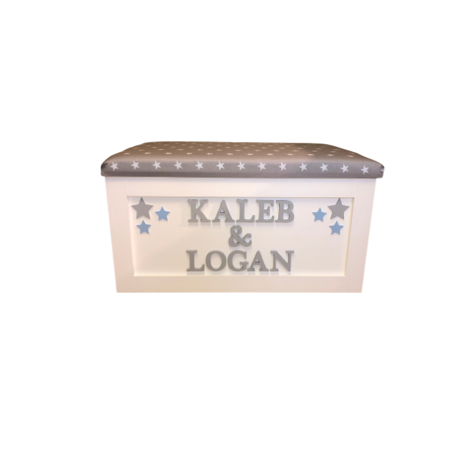 Personalised Children's Sibling Toy Box - Cluster Stars