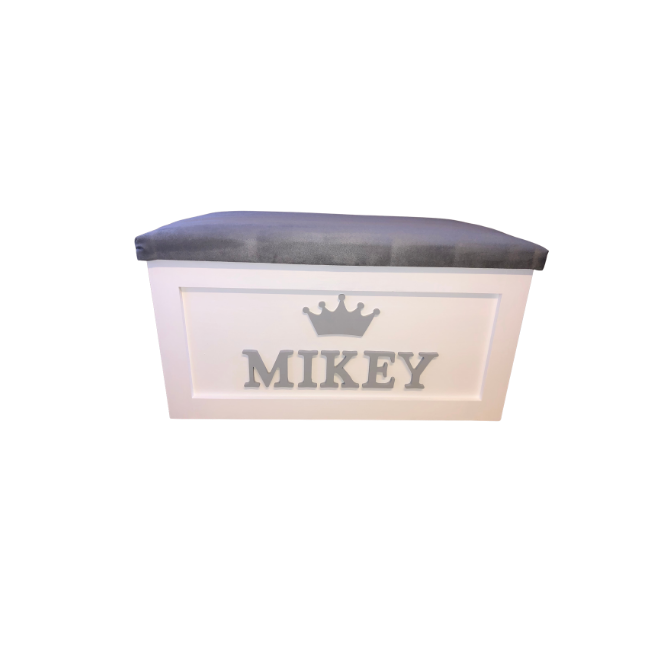 Personalised Children's Toy Box - Crown