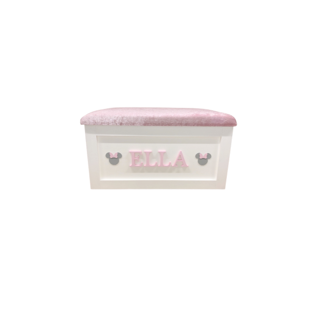 Personalised Children's Toy Box - 2 x Minnie Mouse Shapes
