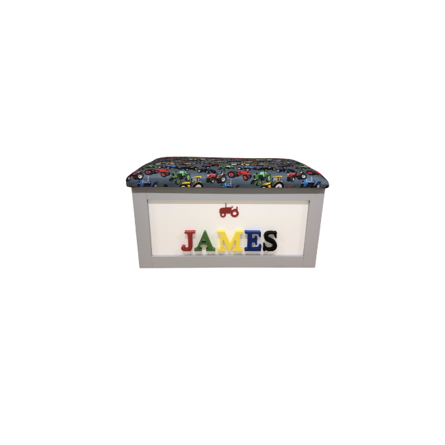 Personalised Children's Toy Box - Tractor