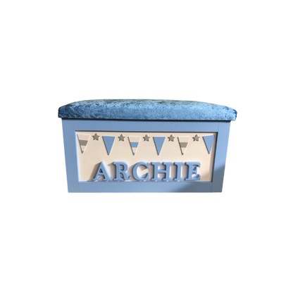 Personalised Children's Toy Box - Bunting Theme
