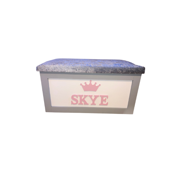 Personalised Children's Toy Box - Crown