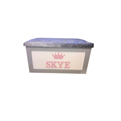 Personalised Children's Toy Box - Crown