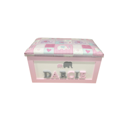 Personalised Children's Toy Box - Elephants