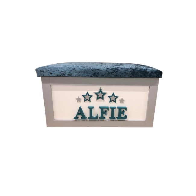 Personalised Children's Toy Box - 3D Stars