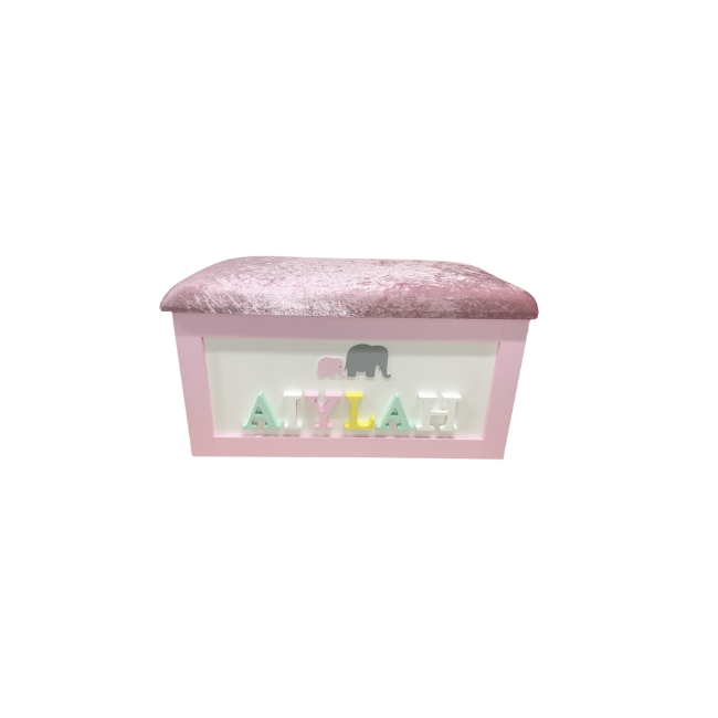 Personalised Children's Toy Box - Elephants