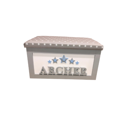 Personalised Children's Toy Box - 3D Stars