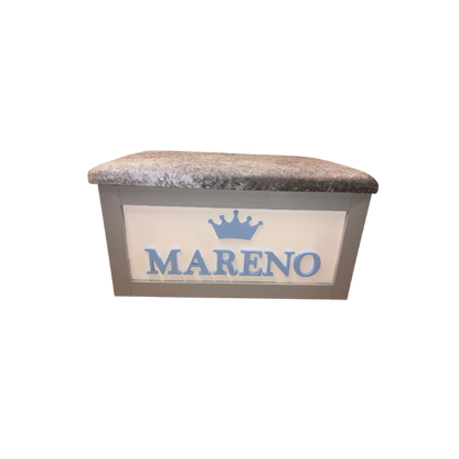 Personalised Children's Toy Box - Crown