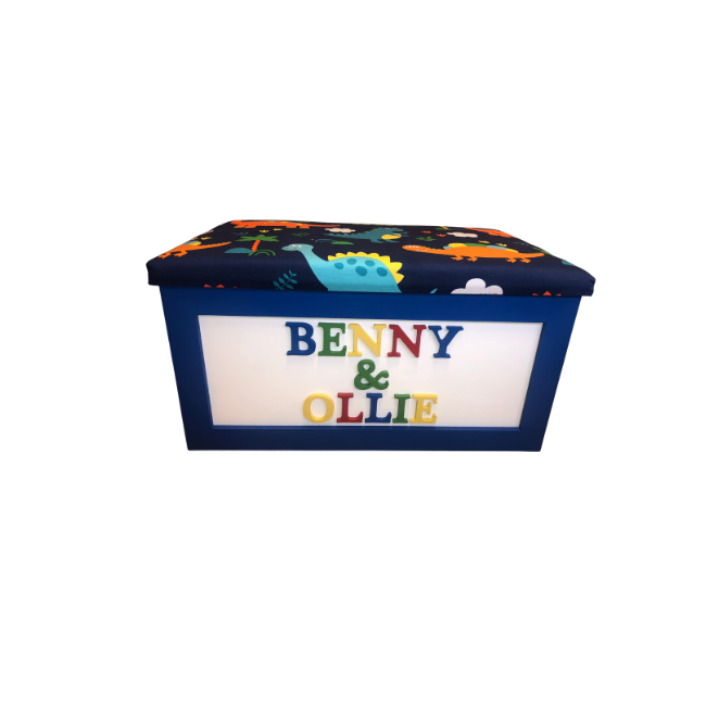 Personalised Children's Sibling Toy Box - Names only