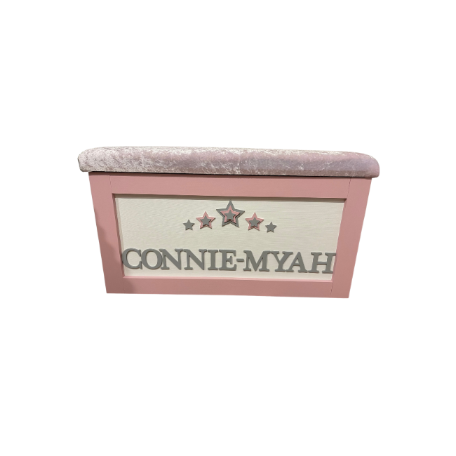 Personalised Children's Toy Box - 3D Stars