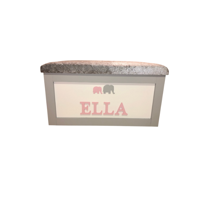 Personalised Children's Toy Box - Elephants