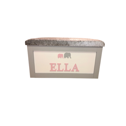 Personalised Children's Toy Box - Elephants