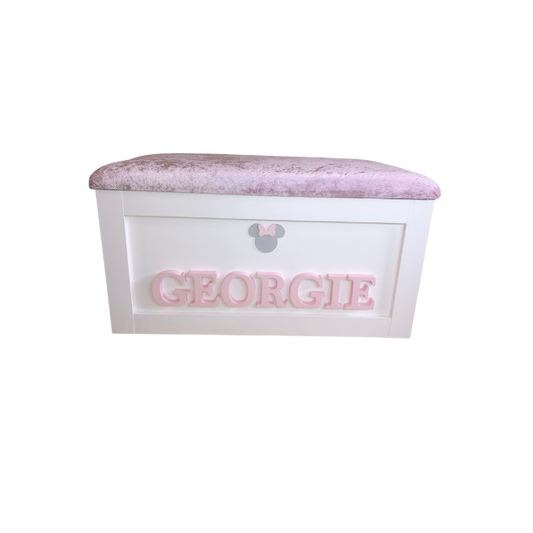 Personalised Children's Toy Box - Minnie Mouse