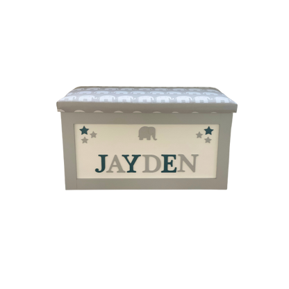 Personalised Children's Toy Box - Cluster stars & Shape