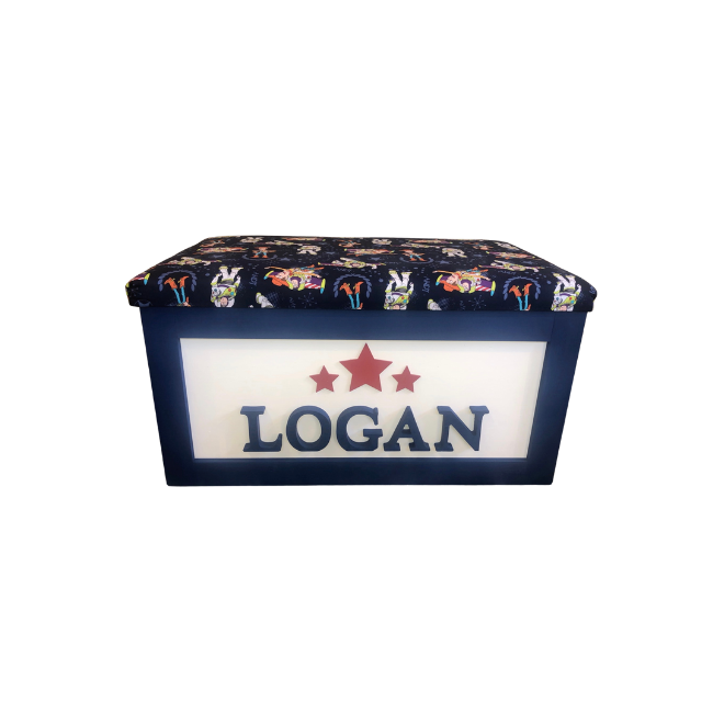 Personalised Children's Toy Box - 3x Stars