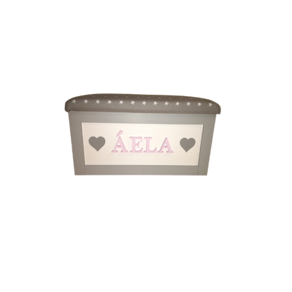Personalised Children's Toy Box - Hearts