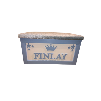 Personalised Children's Toy Box - Cluster stars & Shape