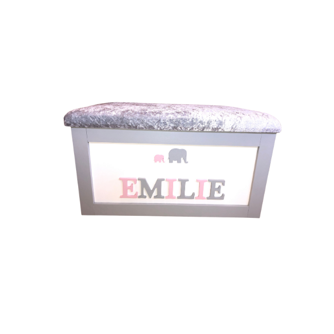 Personalised Children's Toy Box - Elephants