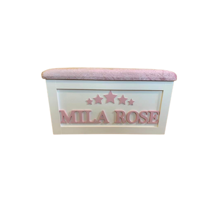 Personalised Children's Toy Box - Stars above name
