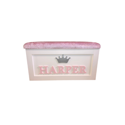 Personalised Children's Toy Box - Crown