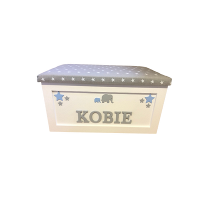 Personalised Children's Toy Box - Cluster stars & Shape