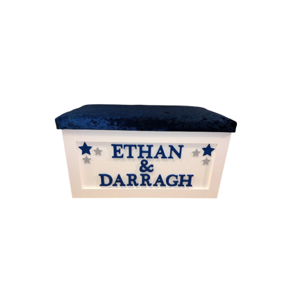 Personalised Children's Sibling Toy Box - Cluster Stars