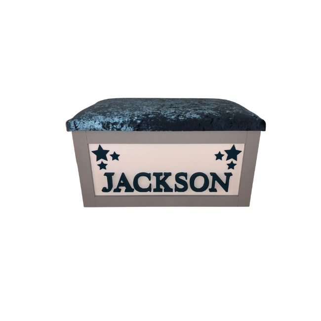 Personalised Children's Toy Box - Cluster Stars