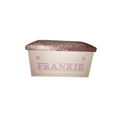 Personalised Children's Toy Box - Hearts
