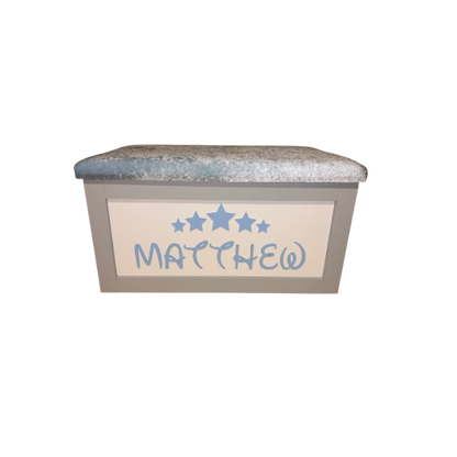Personalised Children's Toy Box - Stars above name
