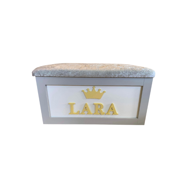 Personalised Children's Toy Box - Crown