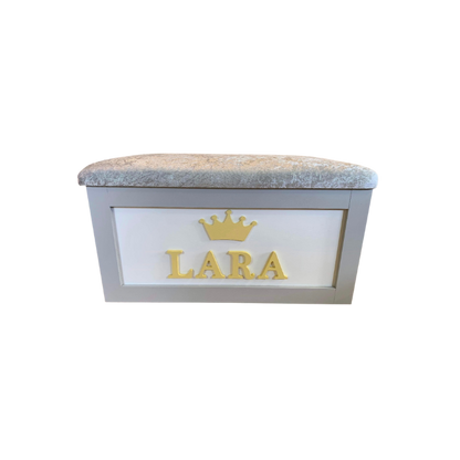 Personalised Children's Toy Box - Crown