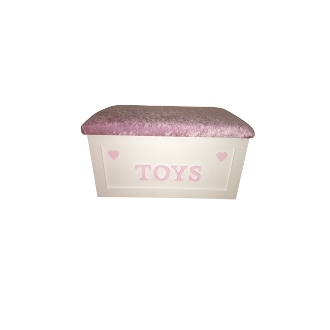 Personalised Children's Toy Box - Hearts