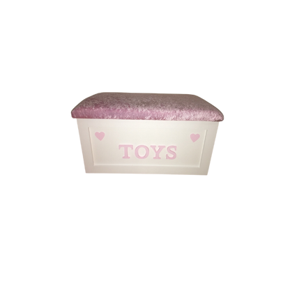 Personalised Children's Toy Box - Hearts