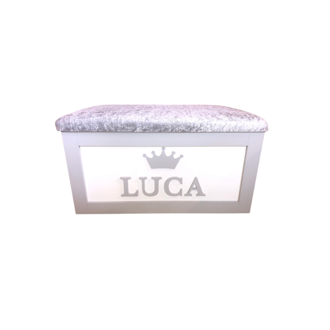 Personalised Children's Toy Box - Crown