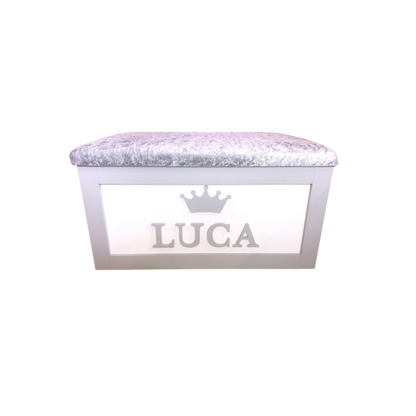 Personalised Children's Toy Box - Crown