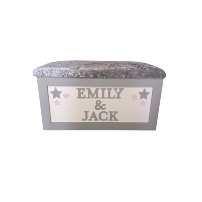 Personalised Children's Sibling Toy Box - Cluster Stars